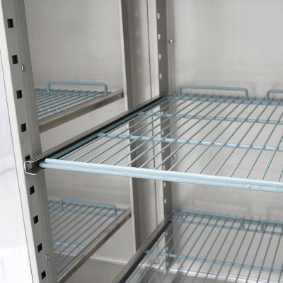 Maxima Lednice - 1200 l - 6 nastavitelné police (2/1 GN) - nerezová ocel - se skleněnými dveřmi |  09400011